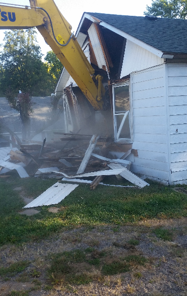 side of home demolition